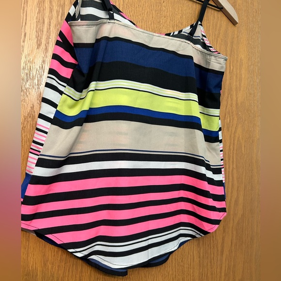 Jessica Simpson tank top multicolor stripes flowy size Small striped pink white - Picture 16 of 16